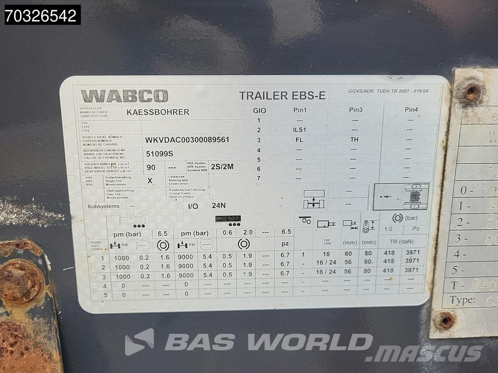 Kässbohrer CS BPW 40ft Lift Axle Kontejnerske polprikolice