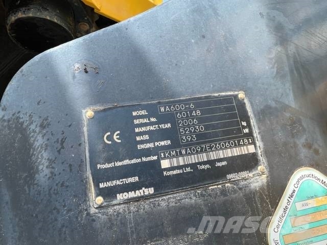 Komatsu WA 600-6 Hjullastare