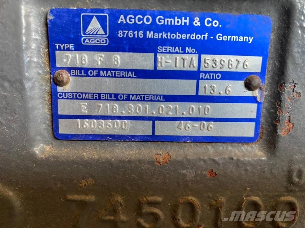 Fendt Serie 700 FRONT AXLE Šasije I ovjese