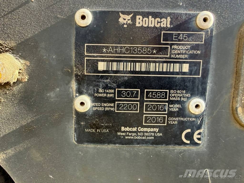Bobcat E45 Miniescavadeiras < 7t (Mini escavadeiras)