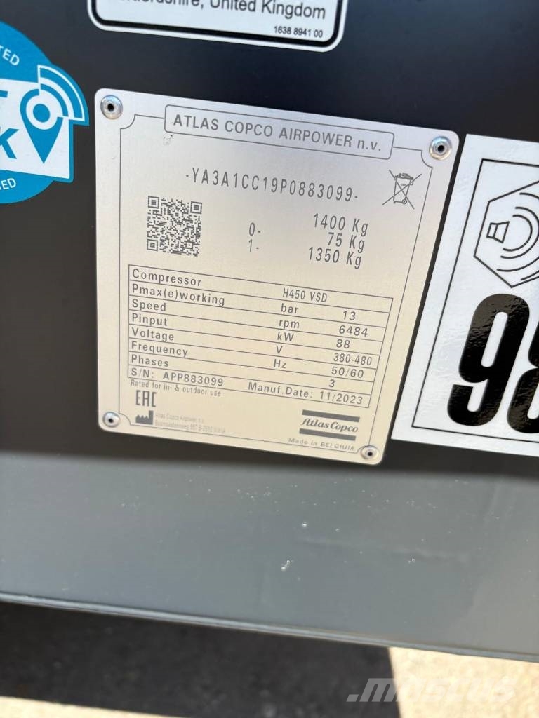 Atlas Copco H450 Συμπιεστές
