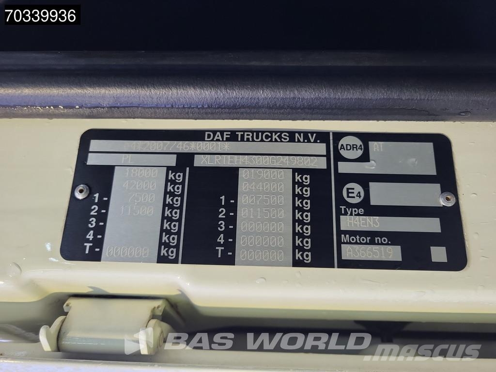 DAF XF 480 XF 4X2 Mega SSC 2xTanks ACC Standklima Vetopöytäautot