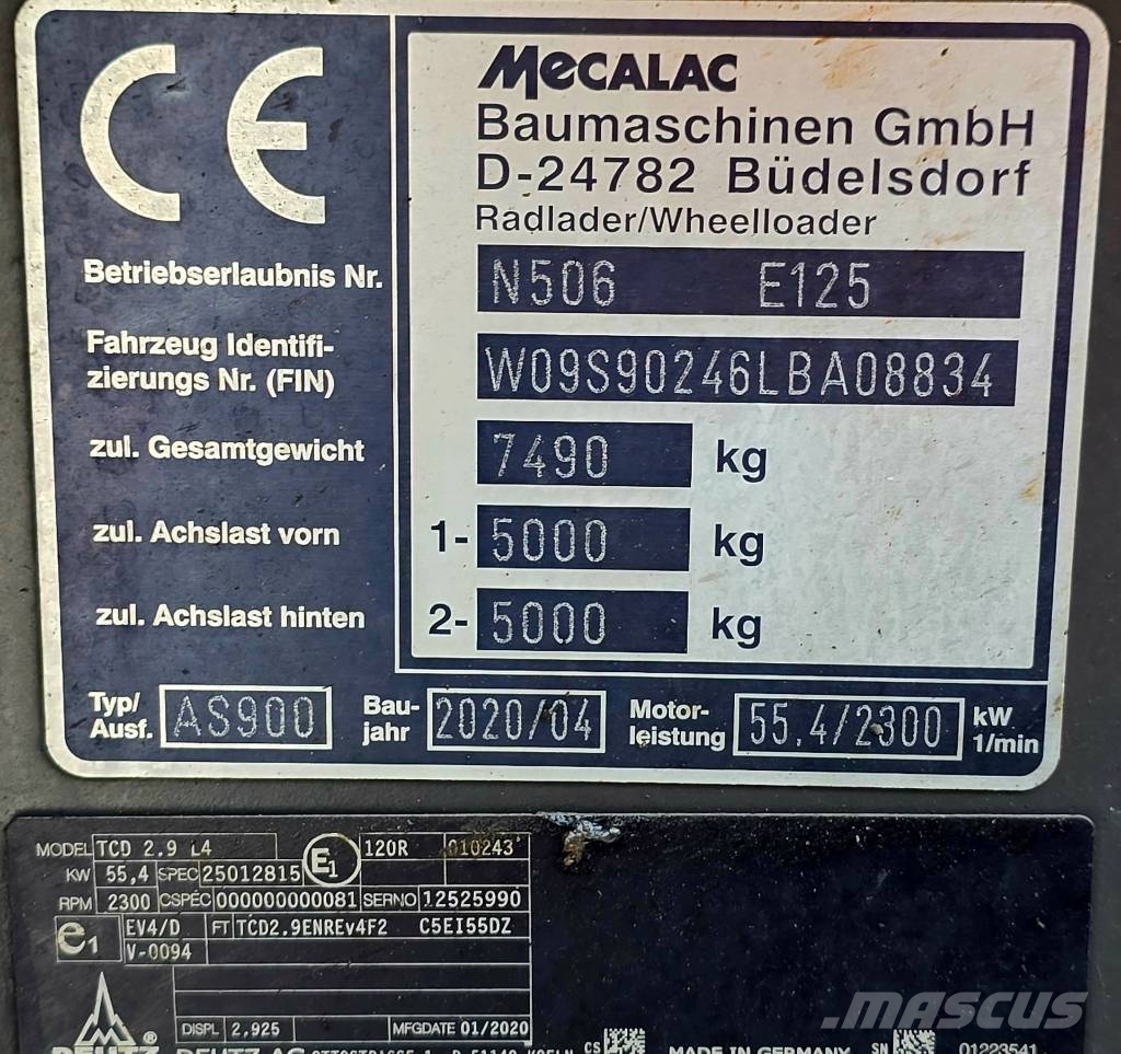 Mecalac AS 900 SWING LOADER Hjullastere
