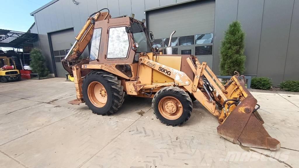 CASE 580 G Teleskoparm, 4x4, 4-in1-Schaufel, 2 Löffel Kaivurikuormaajat