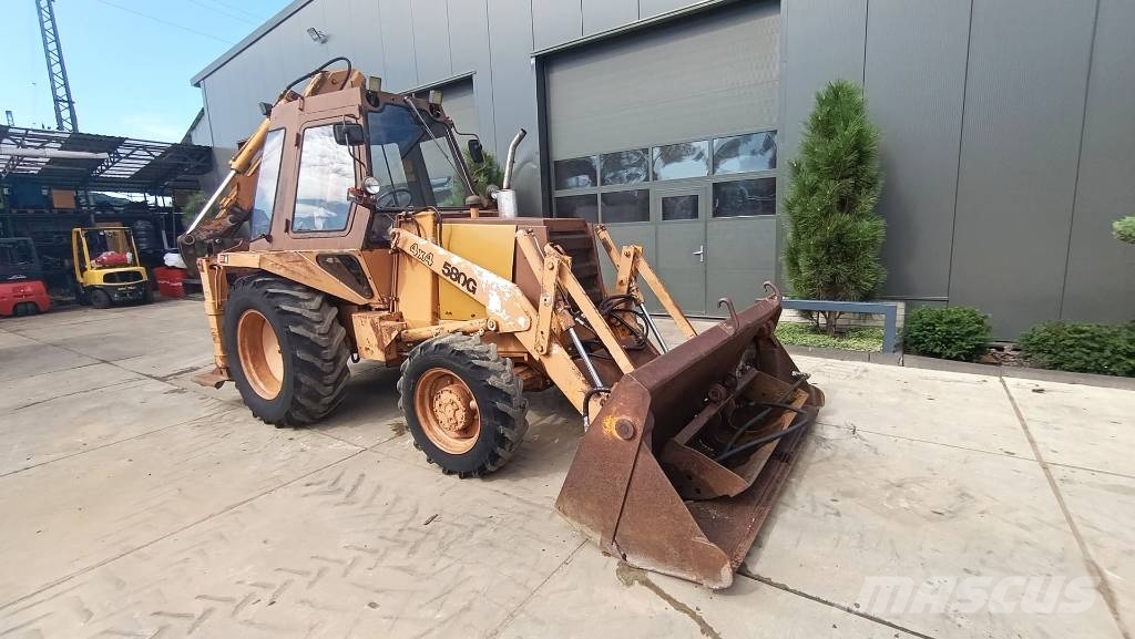 CASE 580 G Teleskoparm, 4x4, 4-in1-Schaufel, 2 Löffel Kaivurikuormaajat