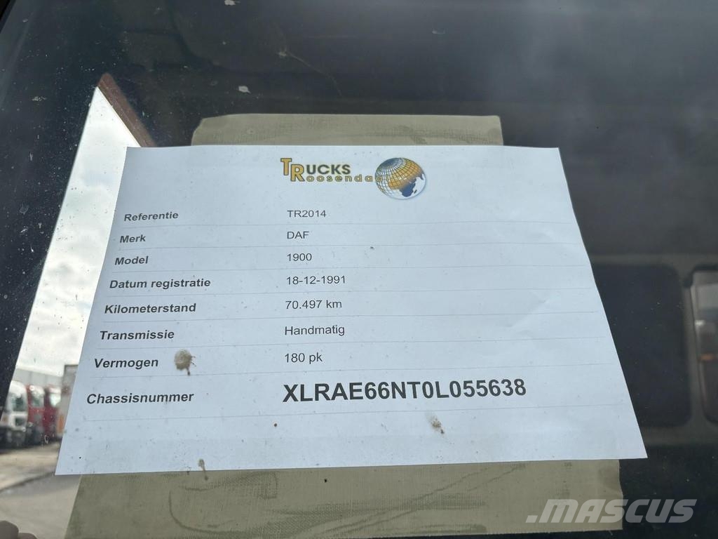 DAF 1900 + BEKKER COMBI SYSTEM + EURO 1 + LOW KM + FUL Saug- und Druckwagen