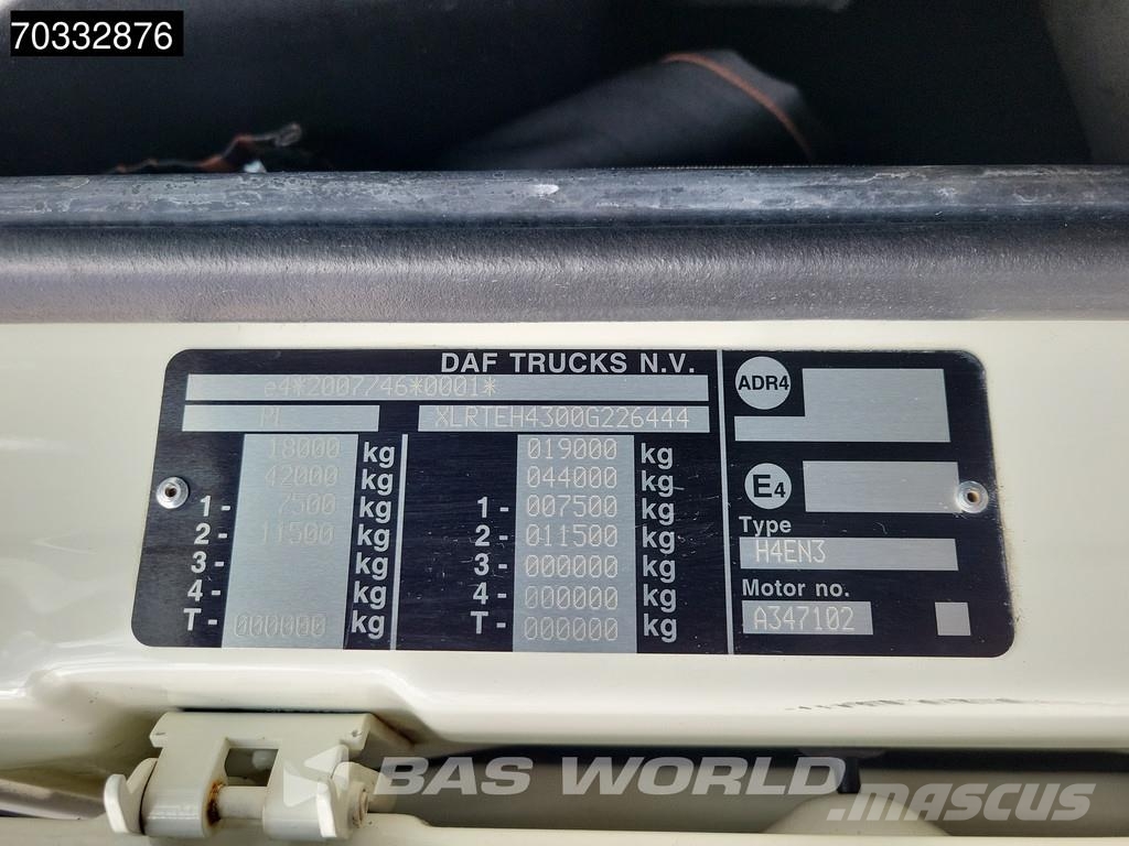 DAF XF 480 XF 4X2 NL APK 06-2027 SSC Mega 2xTanks ACC 트랙터 유닛