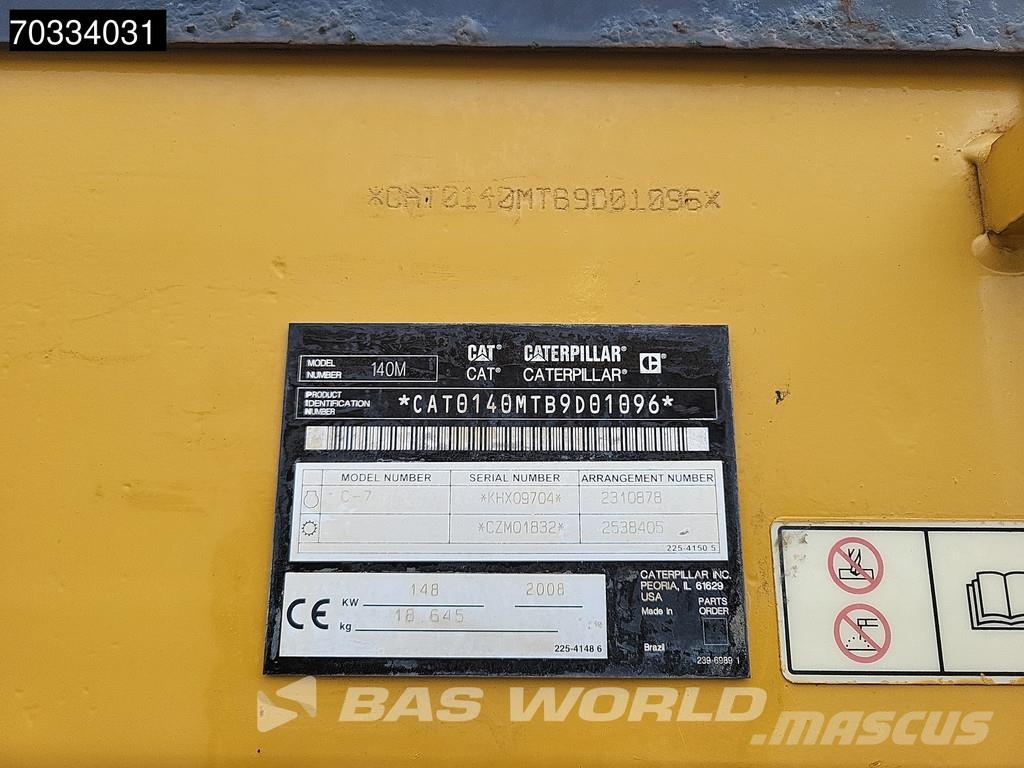 CAT 140M CE - Certified モーターグレーダー
