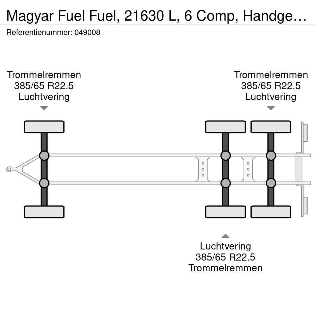 Magyar Fuel Fuel, 21630 L, 6 Comp, Handgeschakeld, Combi Tanker trailers