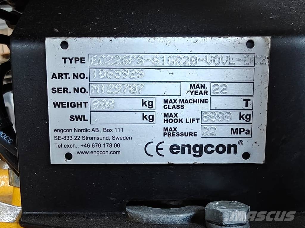 Engcon EC226PS TAPPI/NTP10 PIHTIVARUSTUS VM.-22 Kauhanpyörittäjät