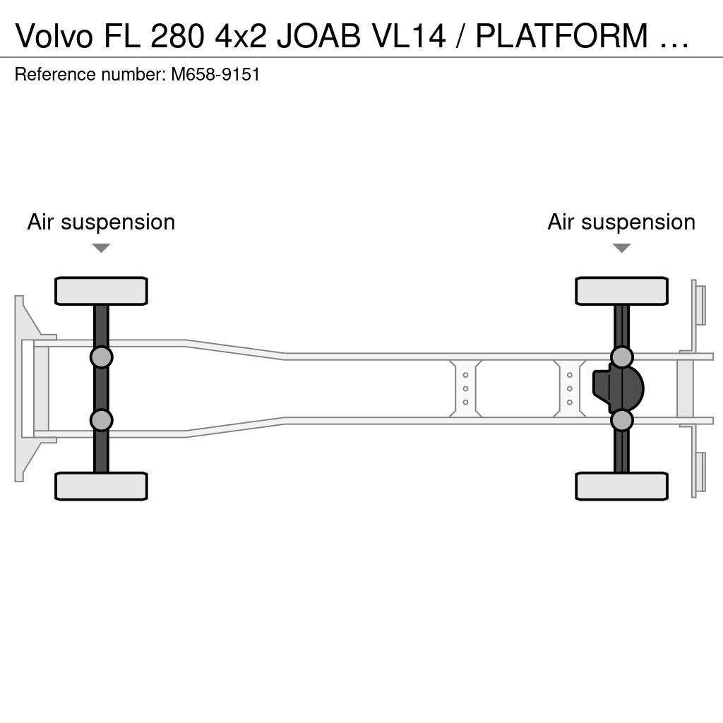 Volvo FL 280 4x2 JOAB VL14 / PLATFORM L=4598-6086 mm Savivarčiai