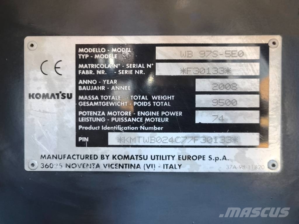 Komatsu WB97S-5E0 لوادر ذات جرافات عكسية