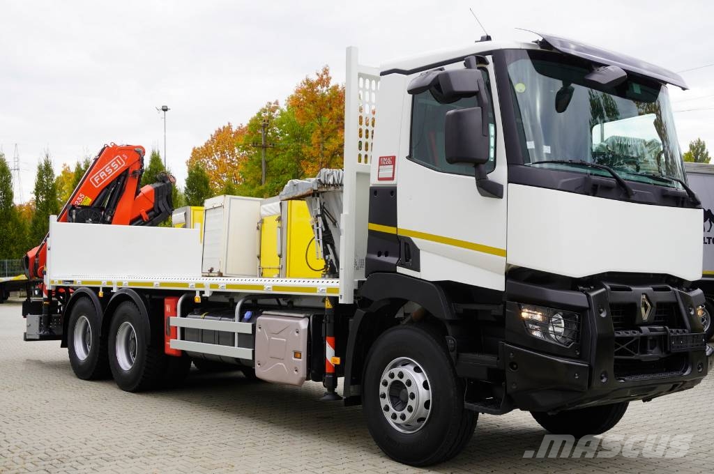 Renault C380 DTI 11 6x4 / Fassi F235A.0.24 E crane Бордови