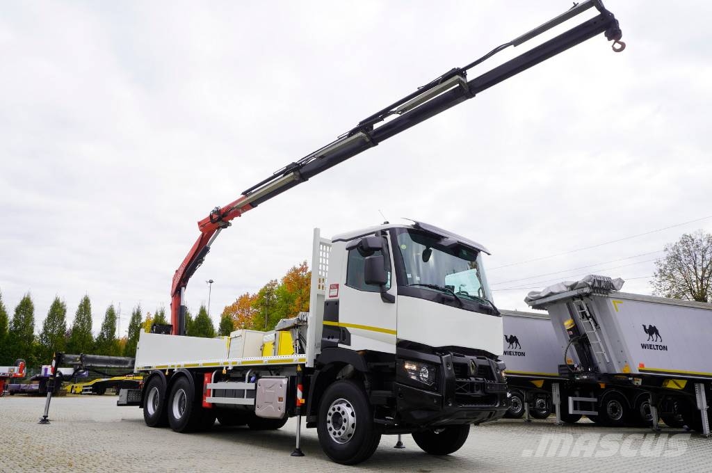 Renault C380 DTI 11 6x4 / Fassi F235A.0.24 E crane Бордови