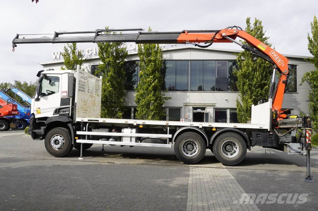 Renault C380 DTI 11 6x4 / Fassi F235A.0.24 E crane Ciężarówki typu Platforma / Skrzynia