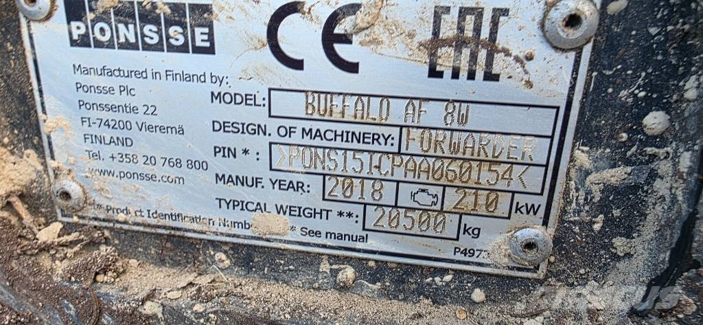 Ponsse Buffalo 8W Kuormatraktorit