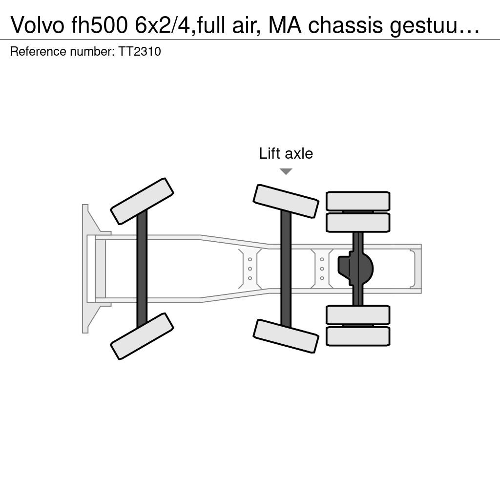 Volvo fh500 6x2/4,full air, MA chassis gestuurd, hydraul Trækkere