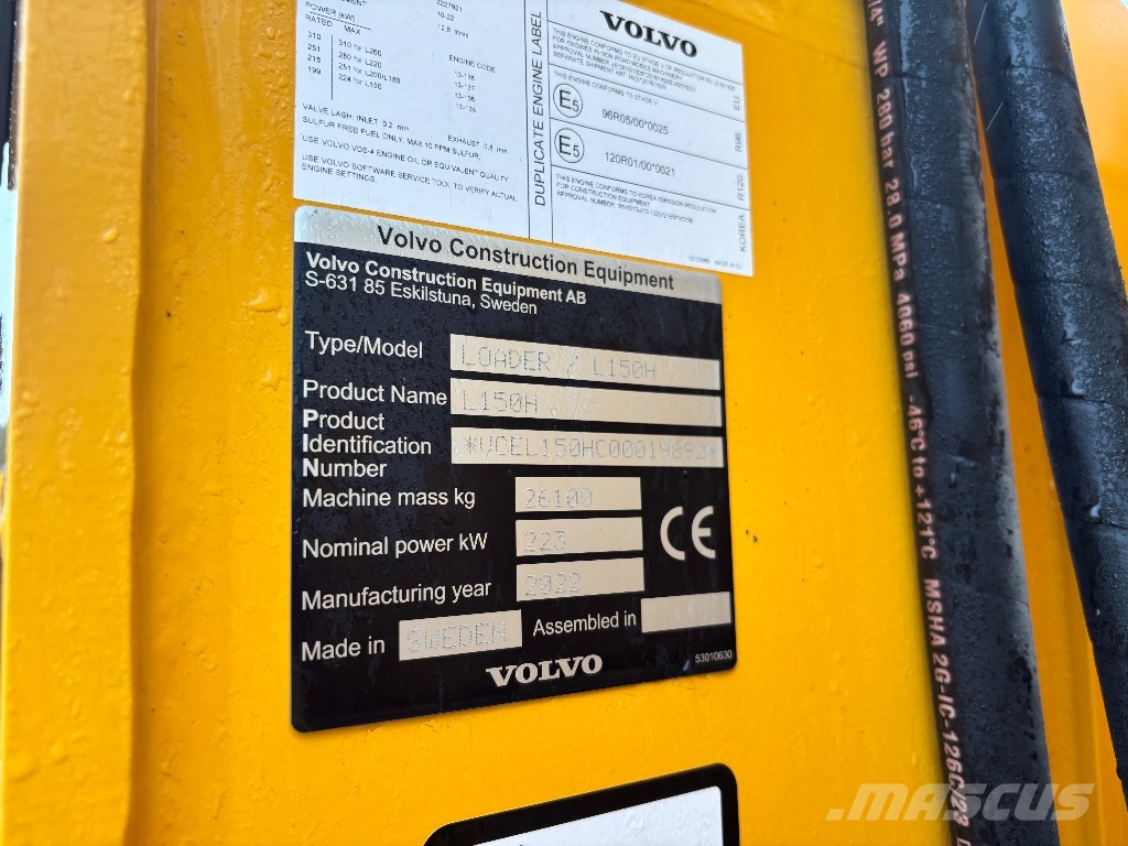 Volvo L 150 H / Huippu varusteltu, Stage V, Vaaka Pyöräkuormaajat