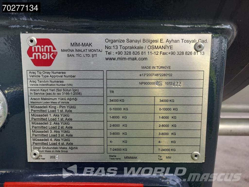 Mim-Mak LPG TRANSPORT TANK 3 axles NEW 48m3 Liftac Autocisternas