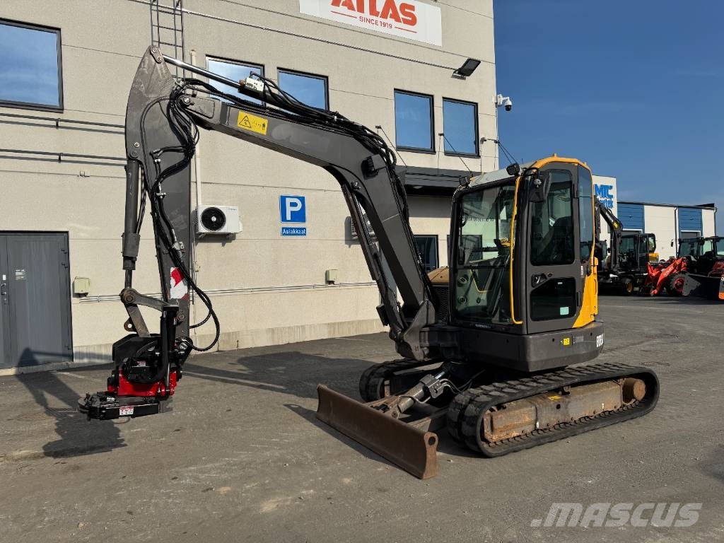 Volvo ECR58D PYÖRITTÄJÄLLÄ Minigraafmachines < 7t