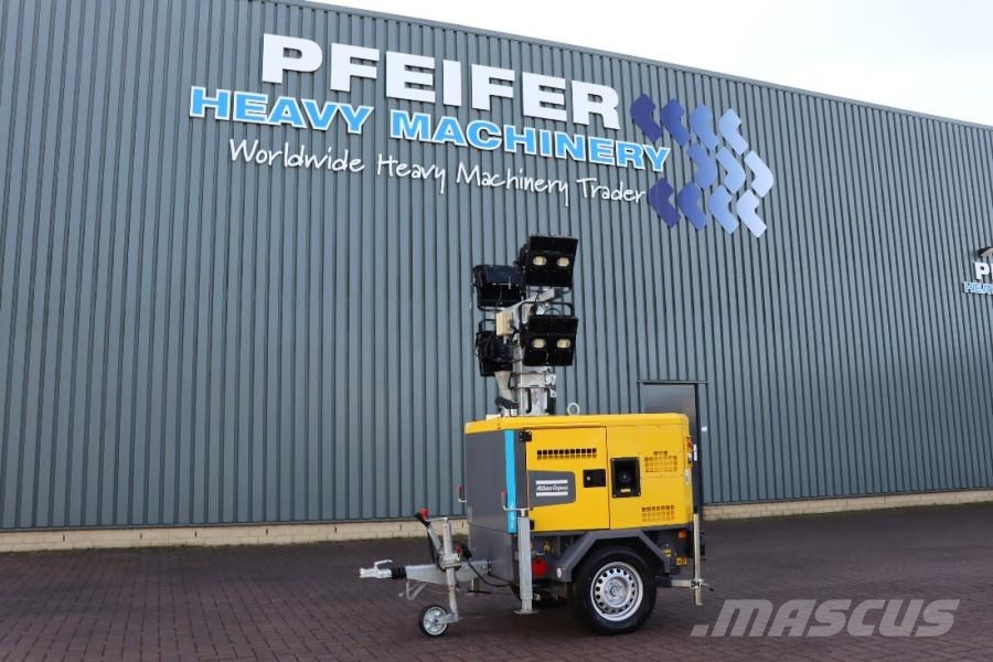 Atlas Copco HiLight H5+ SV2 Valid inspection, Max Boom Height Torres de iluminación