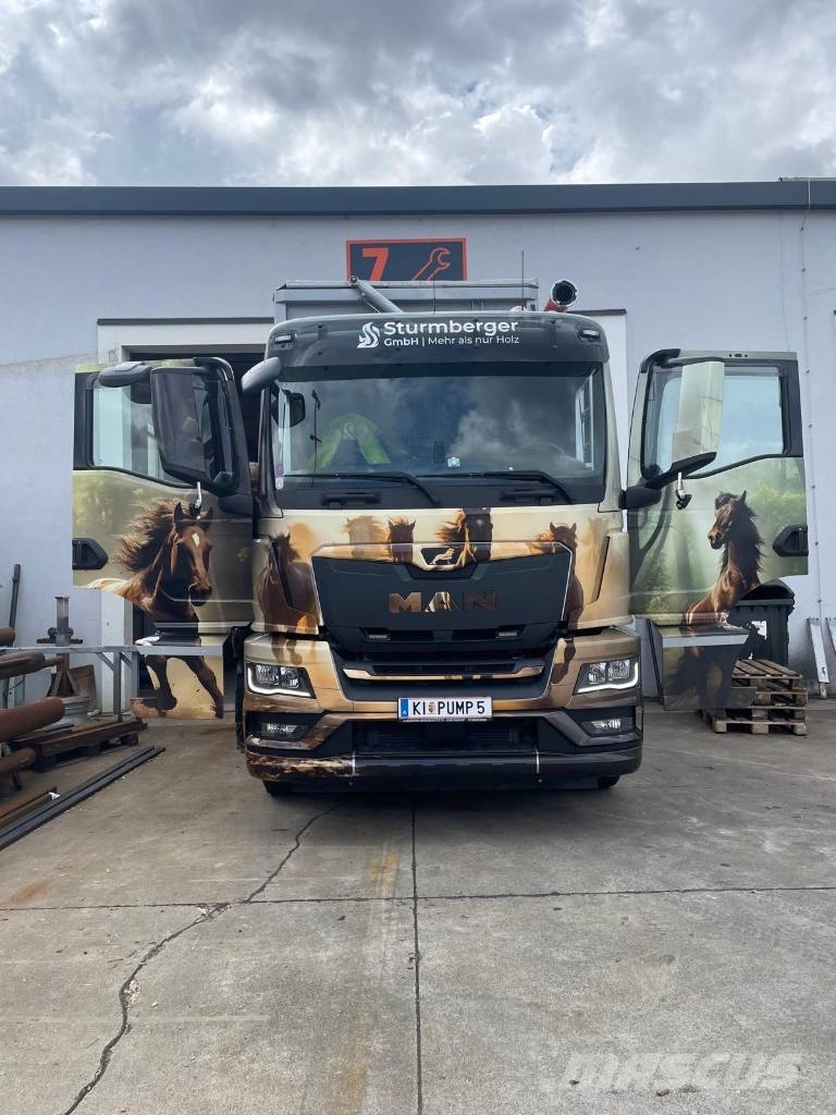 MAN Hackschnitzelpump LKW TGS 35.510 8x4 BL CH Slamsugningsbil