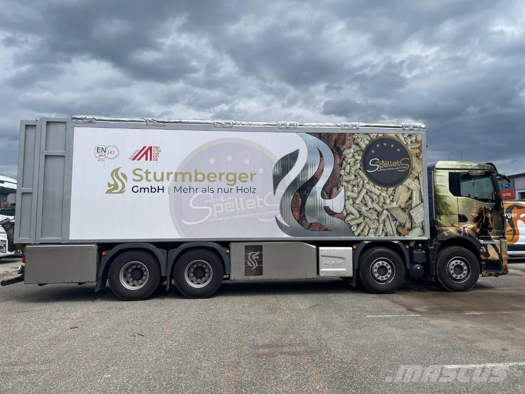 MAN Hackschnitzelpump LKW TGS 35.510 8x4 BL CH Slamsugningsbil