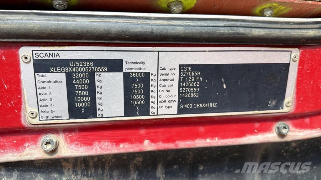 Scania G 400 (GRANDES EJES / BELGIAN TRUCK / COCHE BELGA شاحنات قلابة