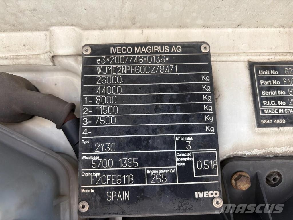 Iveco Stralis 360 + HMF 4020 K5 + EURO 6 + JIB PREPARED Grúas todo terreno