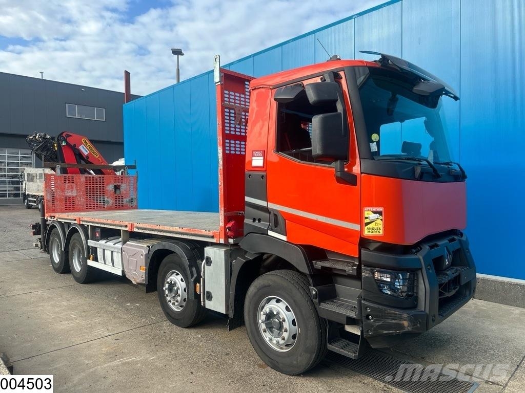 Renault C 430 8x4, EURO 6, Palfinger, Retarder Platformas/izkraušana no sāniem