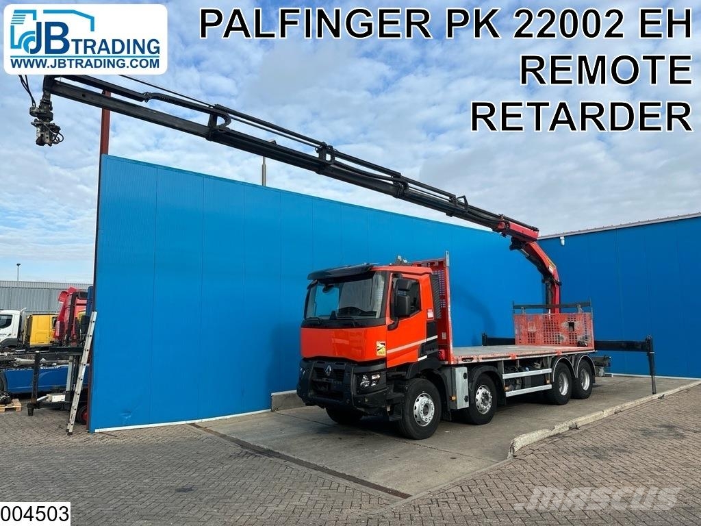 Renault C 430 8x4, EURO 6, Palfinger, Retarder Platformas/izkraušana no sāniem