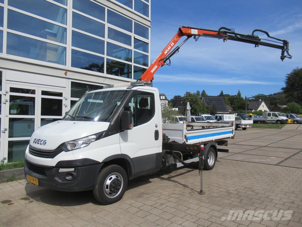 Iveco Daily 35C15 3.0 Kipper - Tipper + ATLAS Kraan Kran Tipper vans