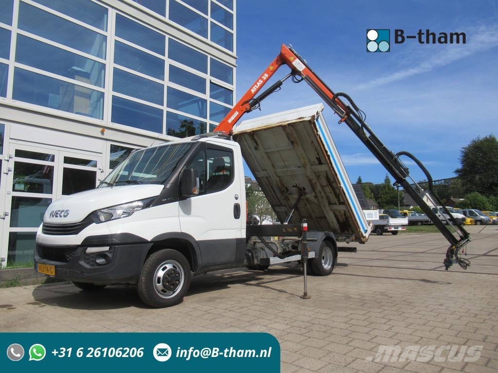 Iveco Daily 35C15 3.0 Kipper - Tipper + ATLAS Kraan Kran Tipper vans