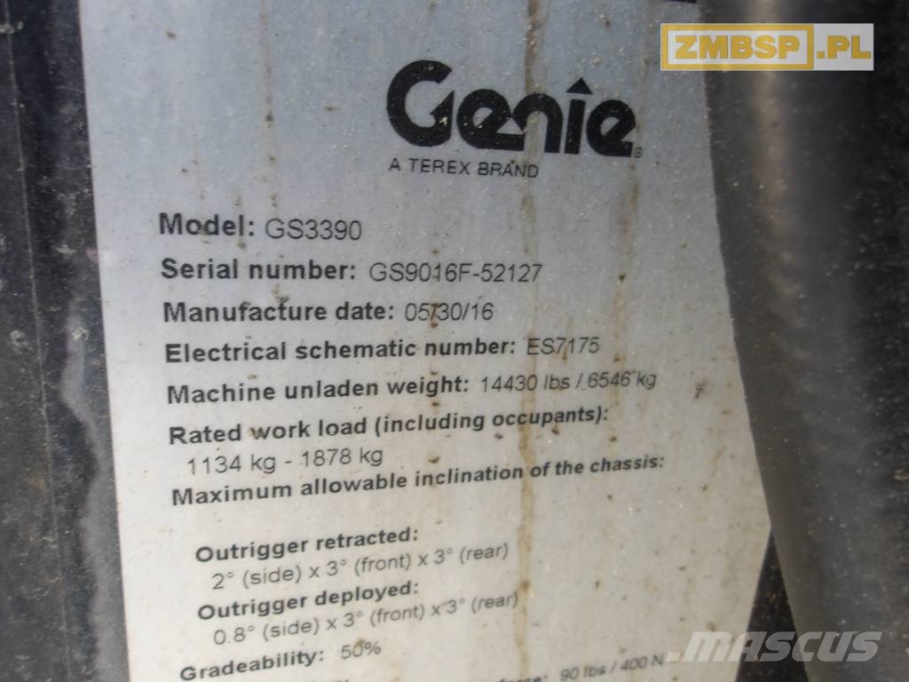 Genie GS 3390 RT Scheren-Arbeitsbühnen