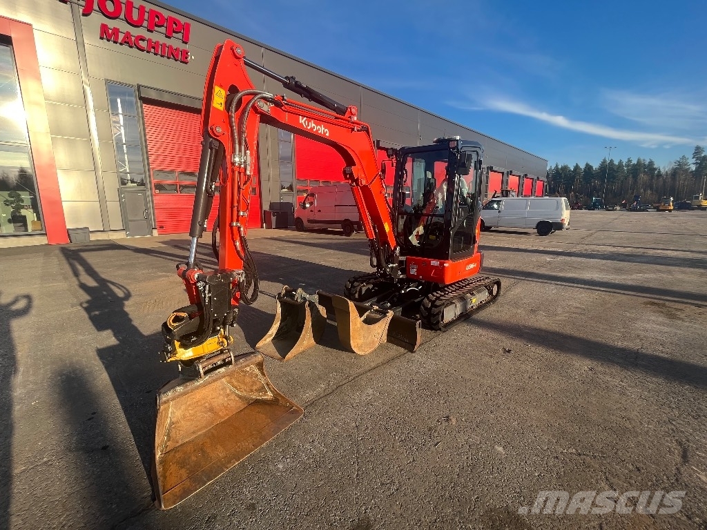 Kubota U 36-4 / Engcon, 3 kauhaa, Rasvari Miniexcavadoras