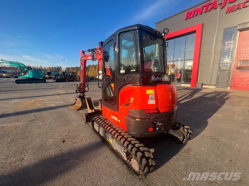 Kubota U 36-4 / Engcon, 3 kauhaa, Rasvari Miniexcavadoras