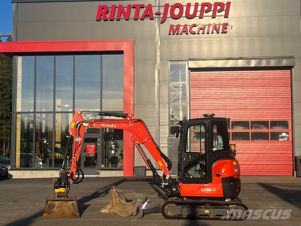 Kubota U 36-4 / Engcon, 3 kauhaa, Rasvari Miniexcavadoras
