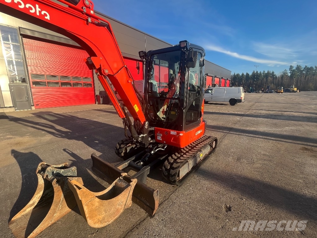 Kubota U 36-4 / Engcon, 3 kauhaa, Rasvari Miniexcavadoras