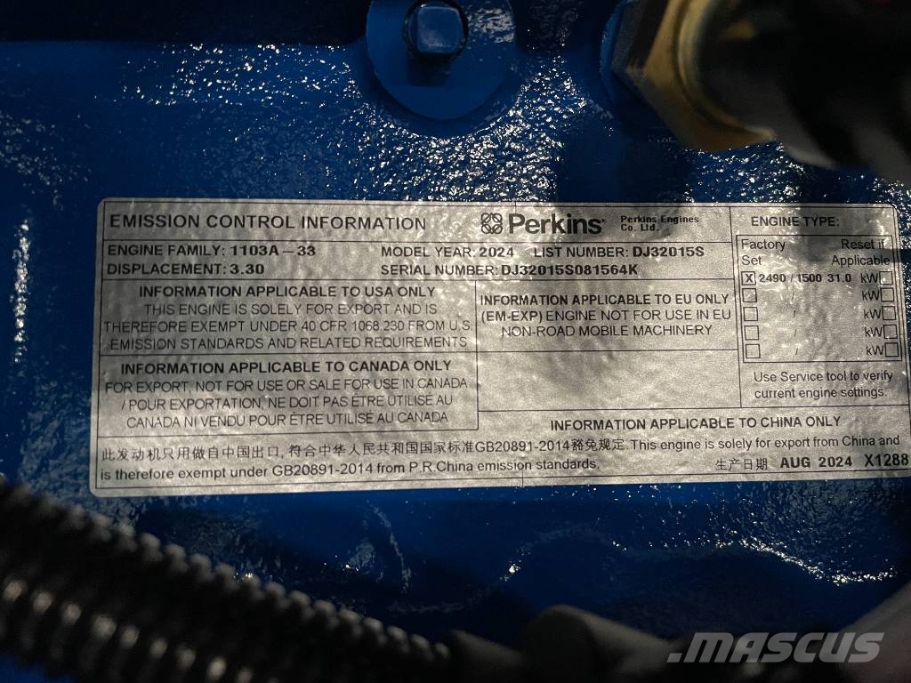 FG Wilson P33-3 - 33 kVA Genset - 125L Tank - DPX-16003-66 Naftové generátory