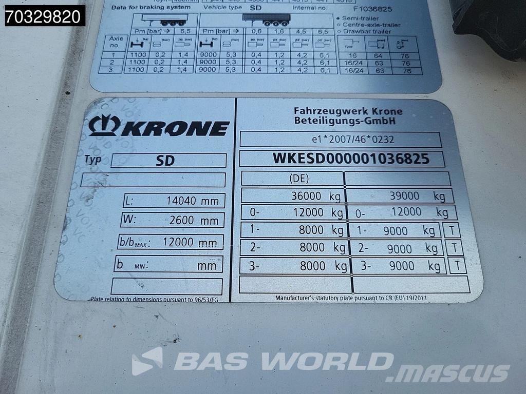 Krone SD FRC 06/28 Doppelstock Blumenbreit Palletkist Li Koel-vries opleggers