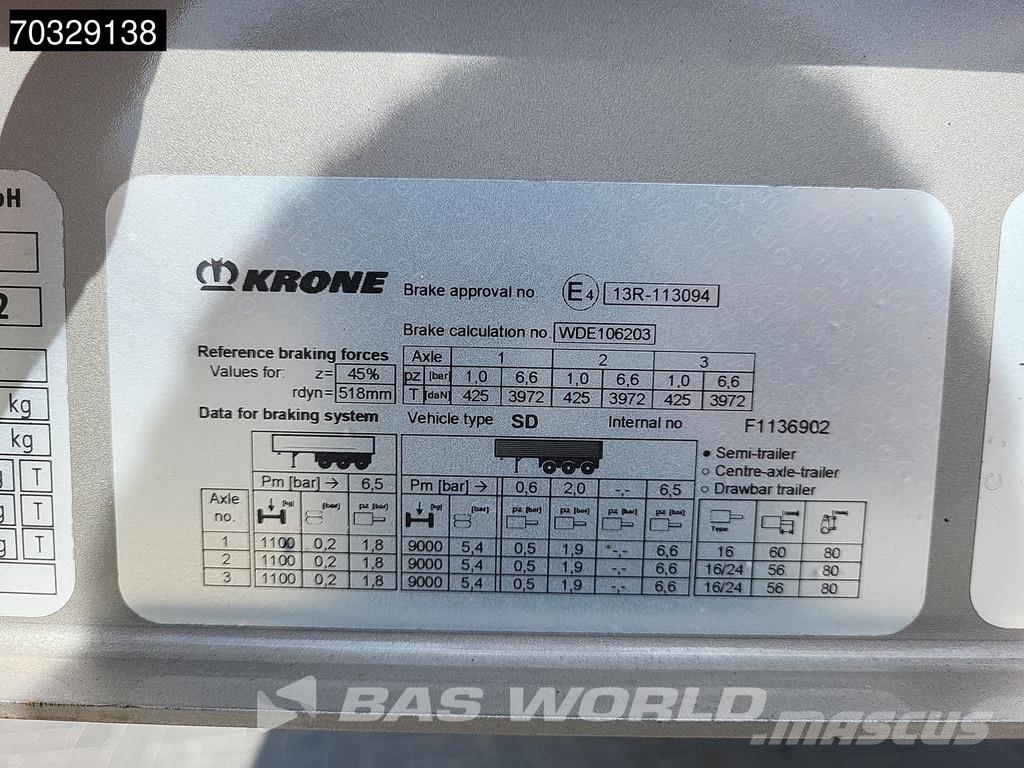 Krone SD Palletenkasten Lift Axle Schuifzeilen