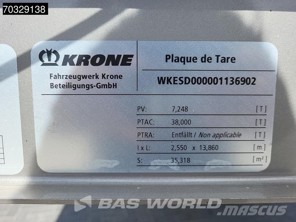 Krone SD Palletenkasten Lift Axle Schuifzeilen