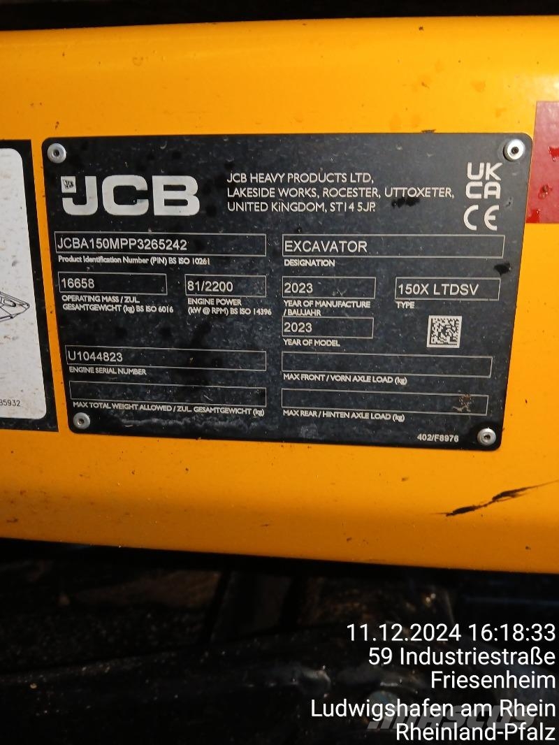JCB 150X TAB+SCHILD Bageri guseničari