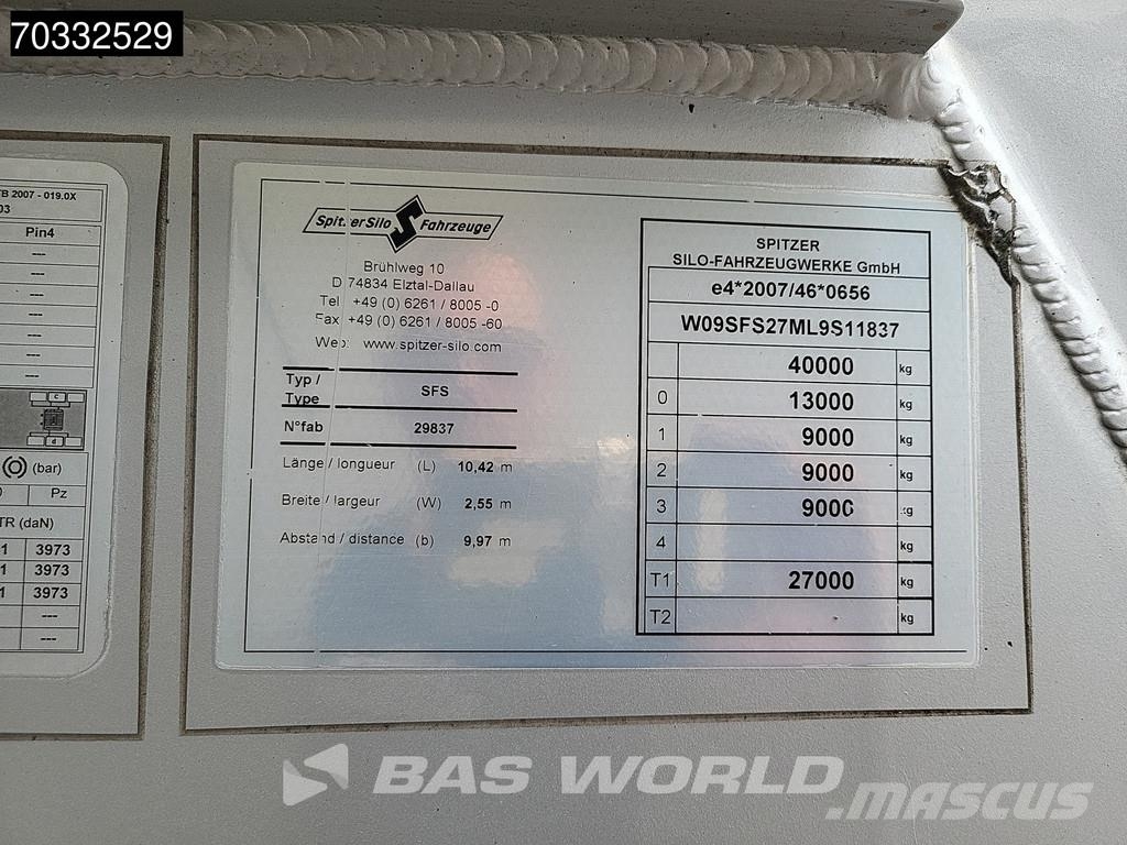 Spitzer SFS 2x Liftachse 39m3 Cement Tankopleggers