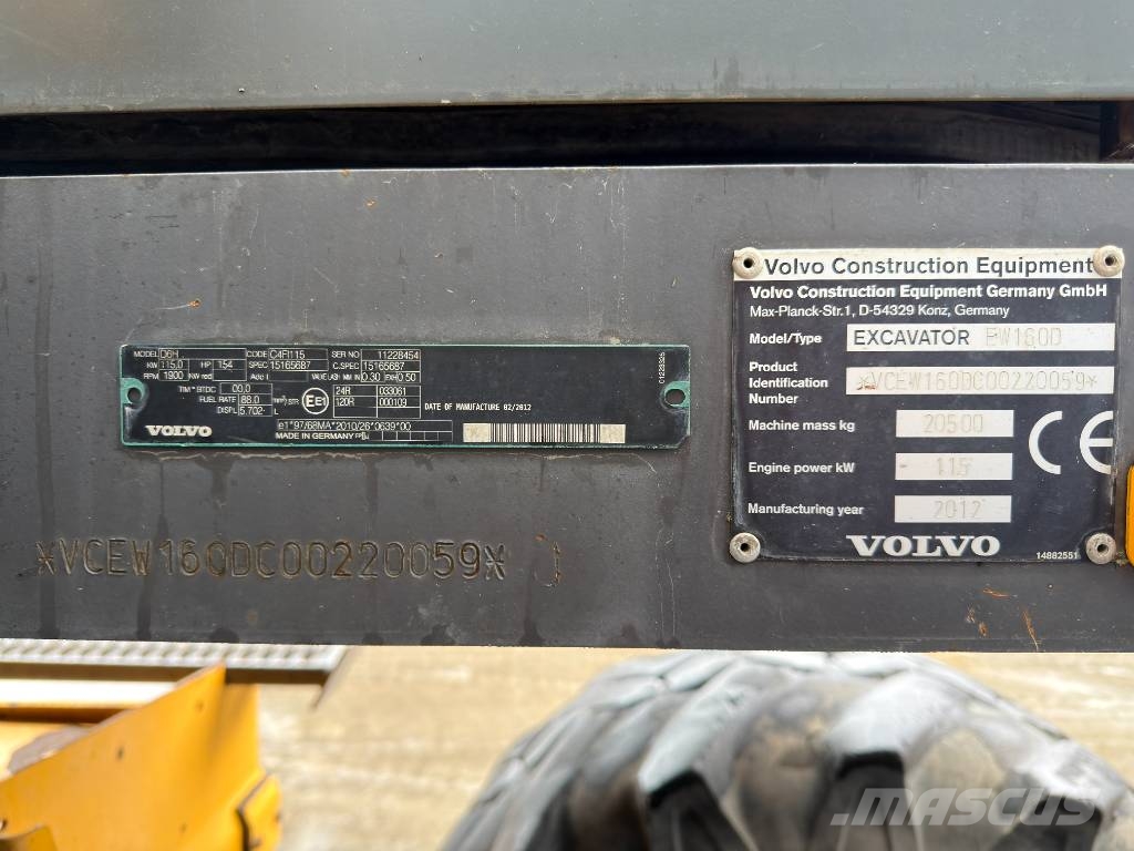 Volvo EW160D Pelle sur pneus