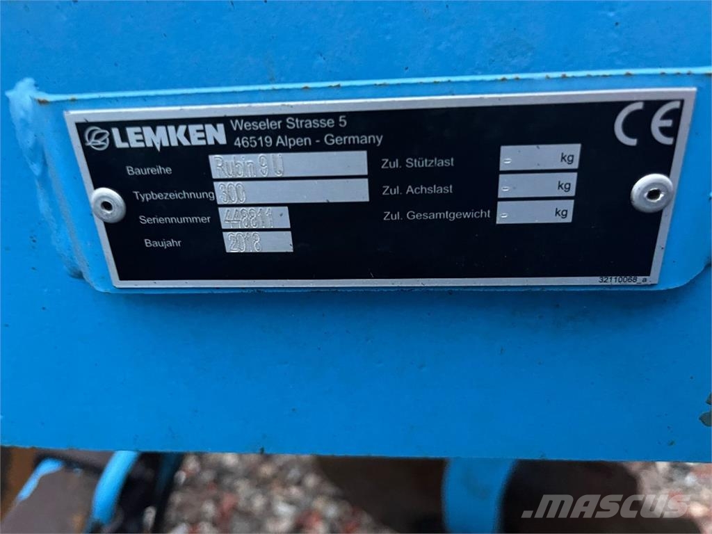 Lemken Rubin 9/300 زحافات ساحقة