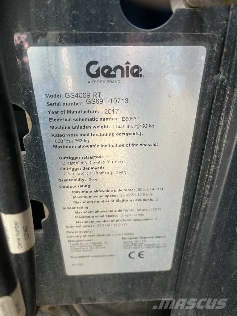 Genie GS 4069 RT Ανυψωτήρες ψαλιδωτής άρθρωσης
