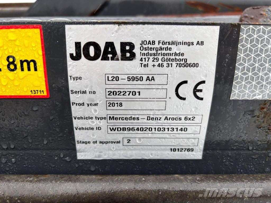 Mercedes-Benz Arocs 2553 6x2*4 JOAB L 20 ton / L=5950 mm Φορτηγά ανατροπή με γάντζο