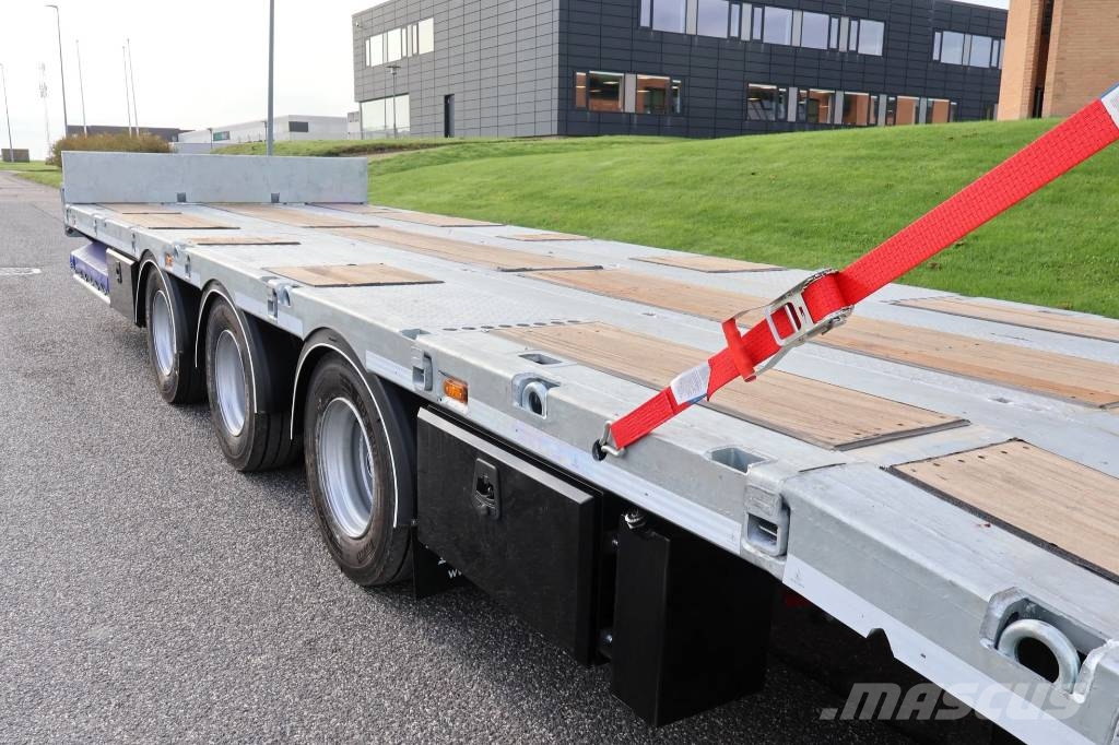 AMT MK300 3 akslet maskinkærre med enkeltramper Flatbed/Dropside trailers