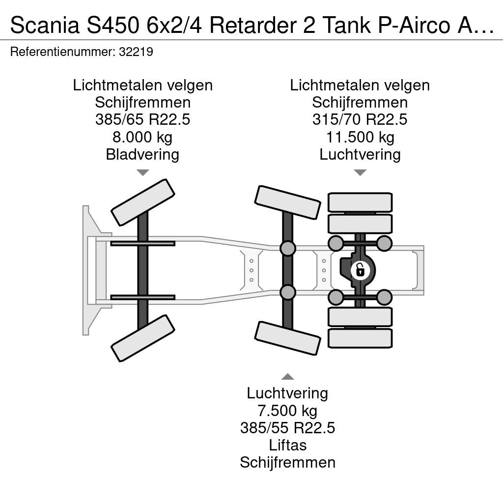 Scania S450 6x2/4 Retarder 2 Tank P-Airco Alcoa Apk *TOP* Naudoti vilkikai